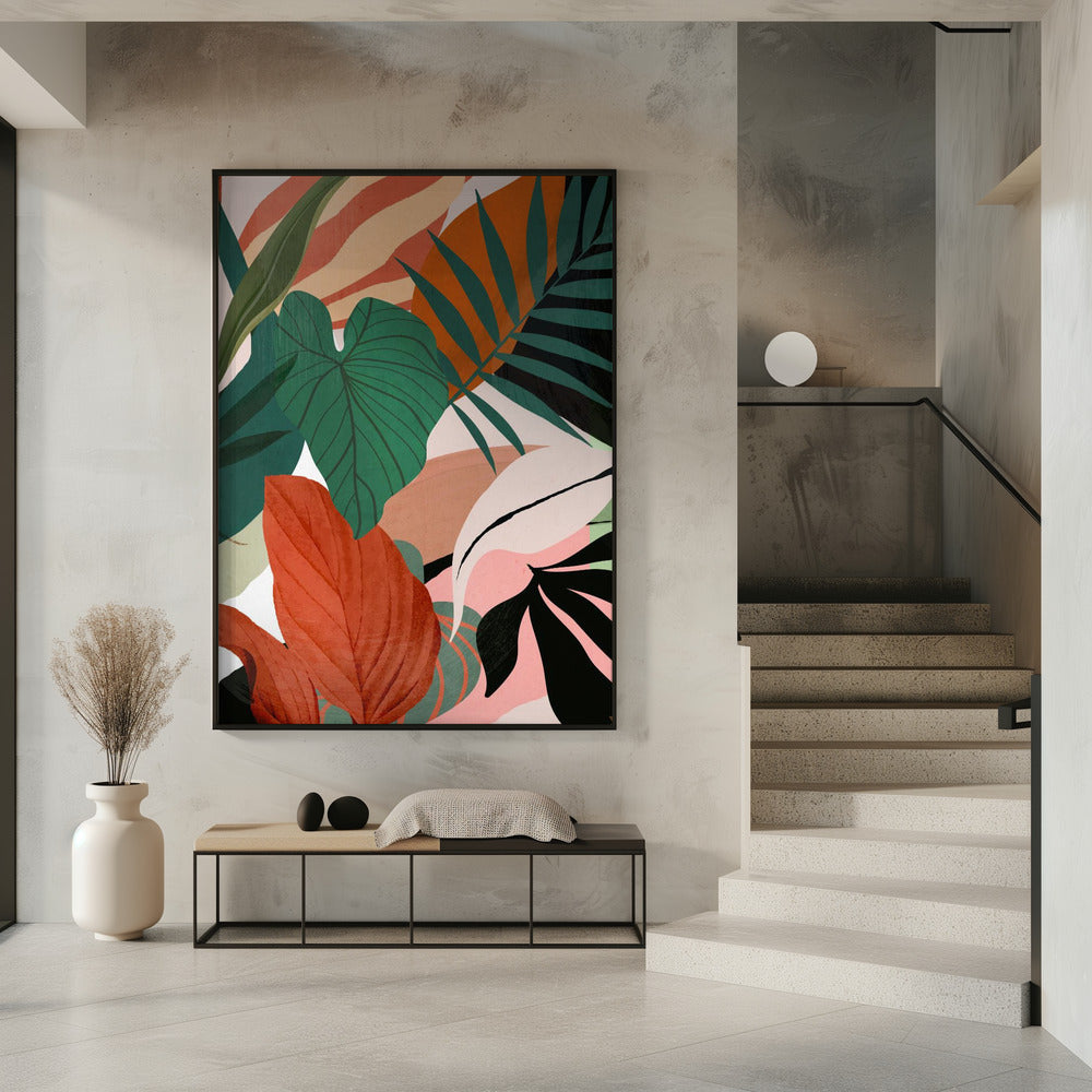 Abstract Art Tropical Leaves | Poster
