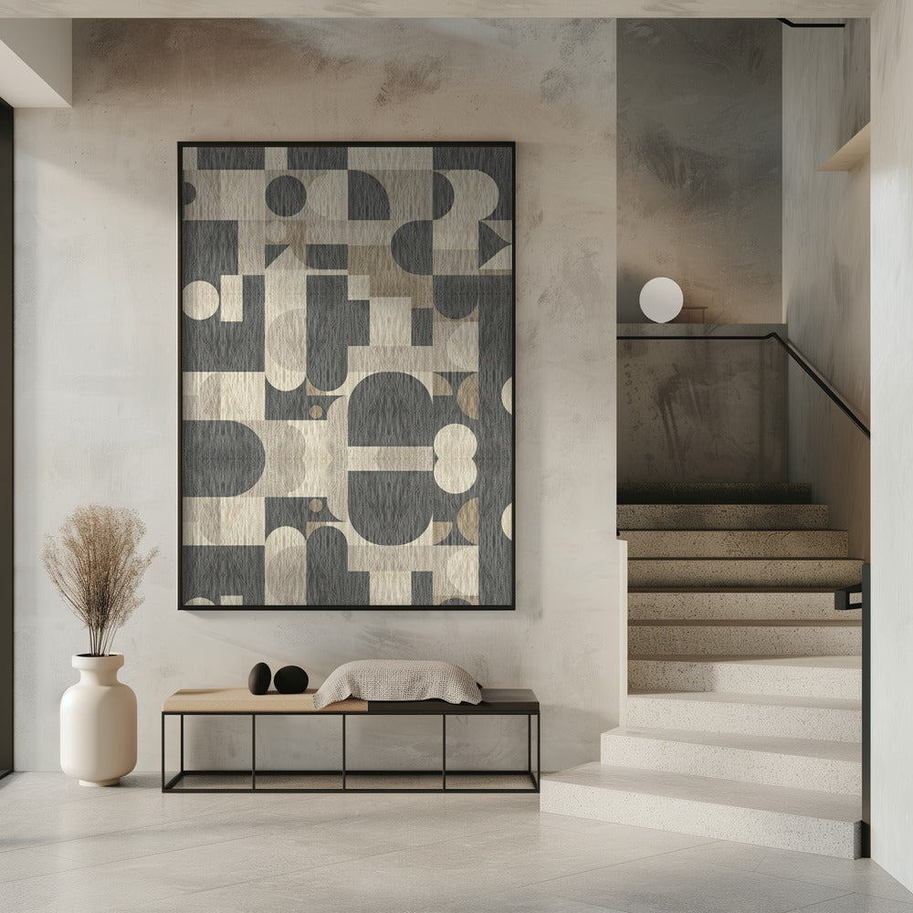 Geometrisches Muster mit verschiedenen Formen | Poster