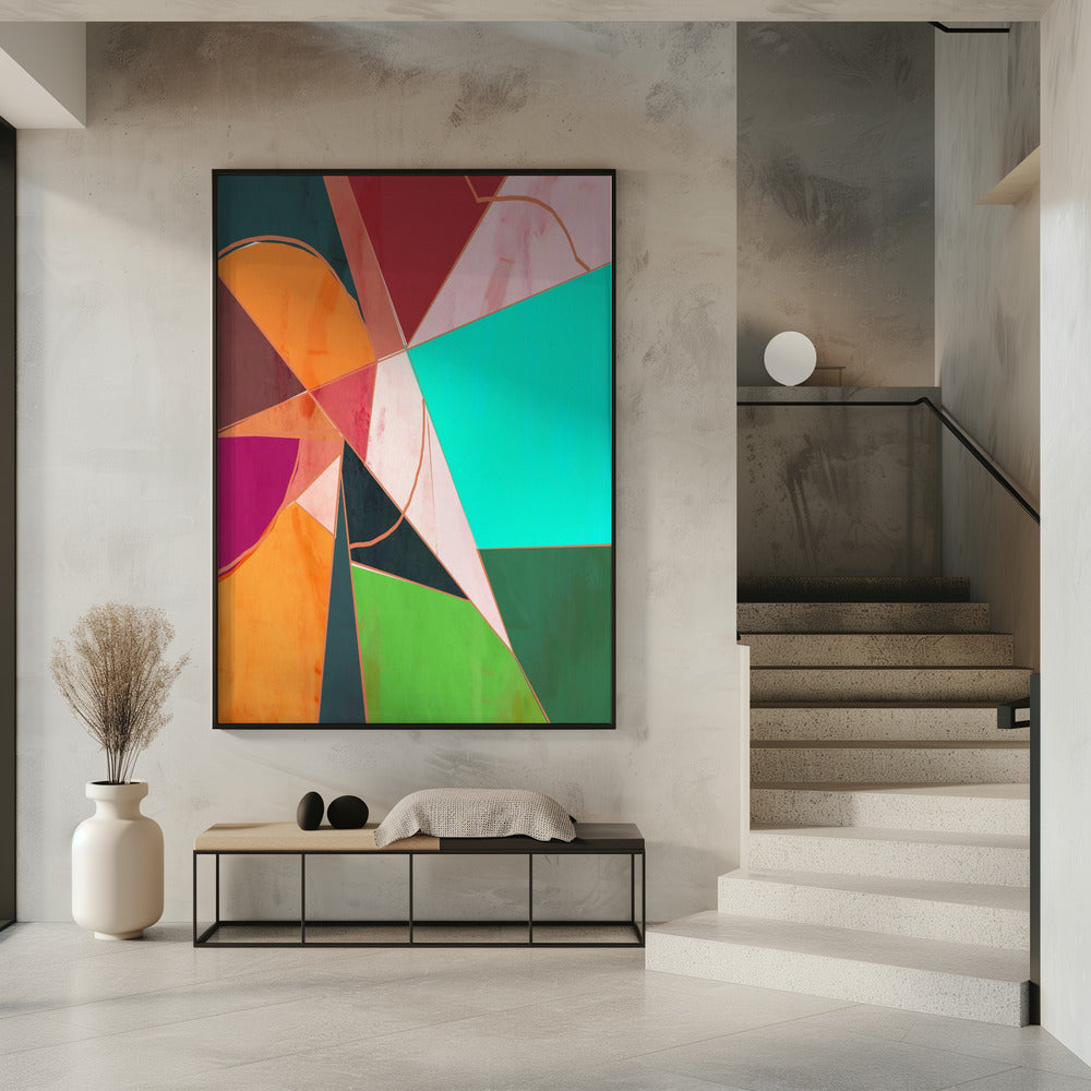 Bunte Geometrie Abstrakt | Poster