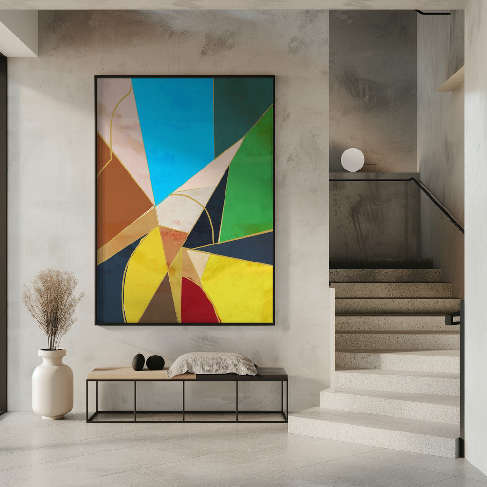 Bunte geometrische Formen | Poster