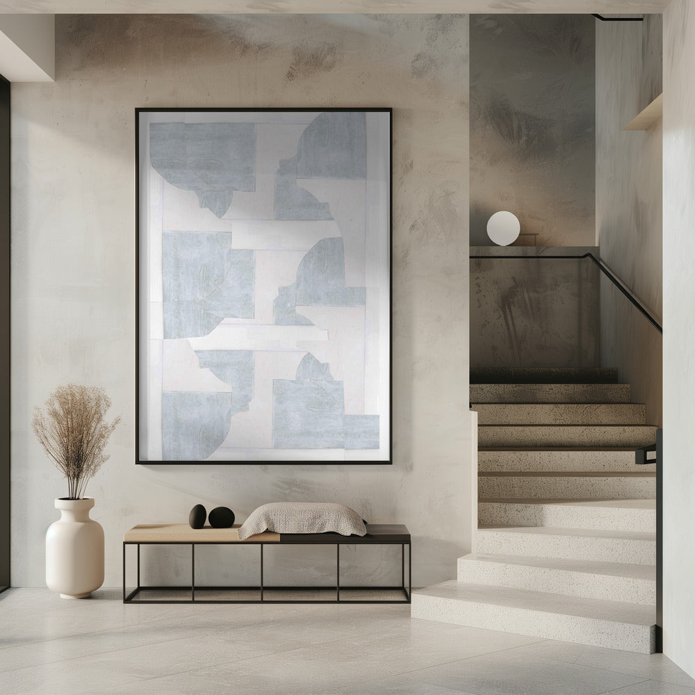 Geometrische weiße Formen | Poster