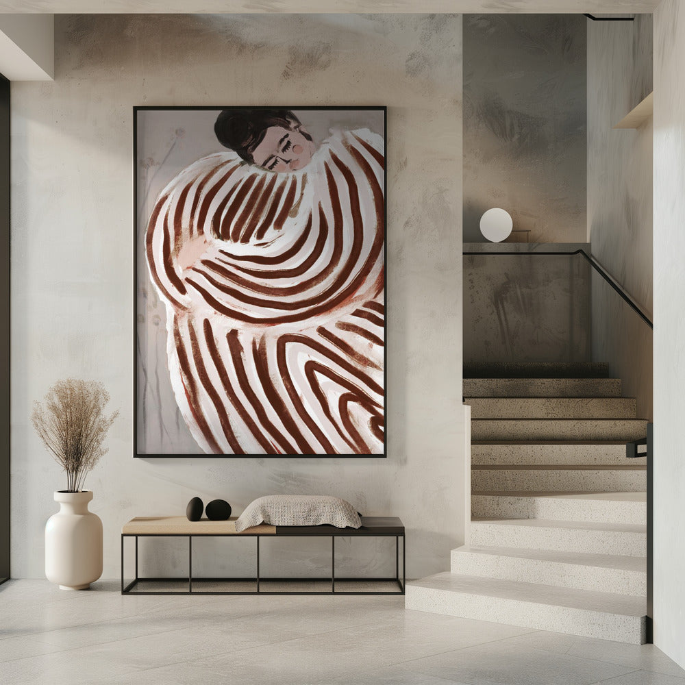 Gestreifte Umarmung | Poster