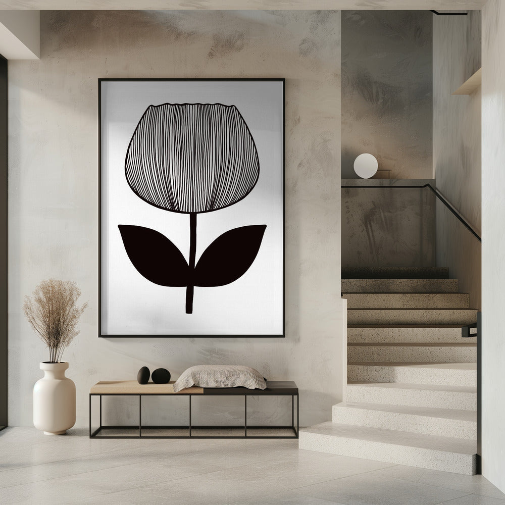 Monochrome Blüte | Poster