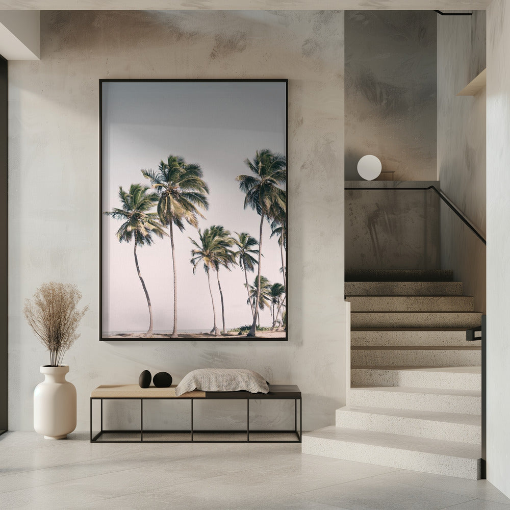 Blush Tropische Bäume | Poster