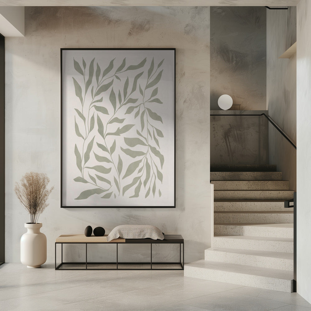 Olive Green Leaves | Poster