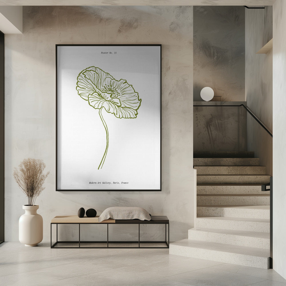 Blasser Mohn Skizze | Poster