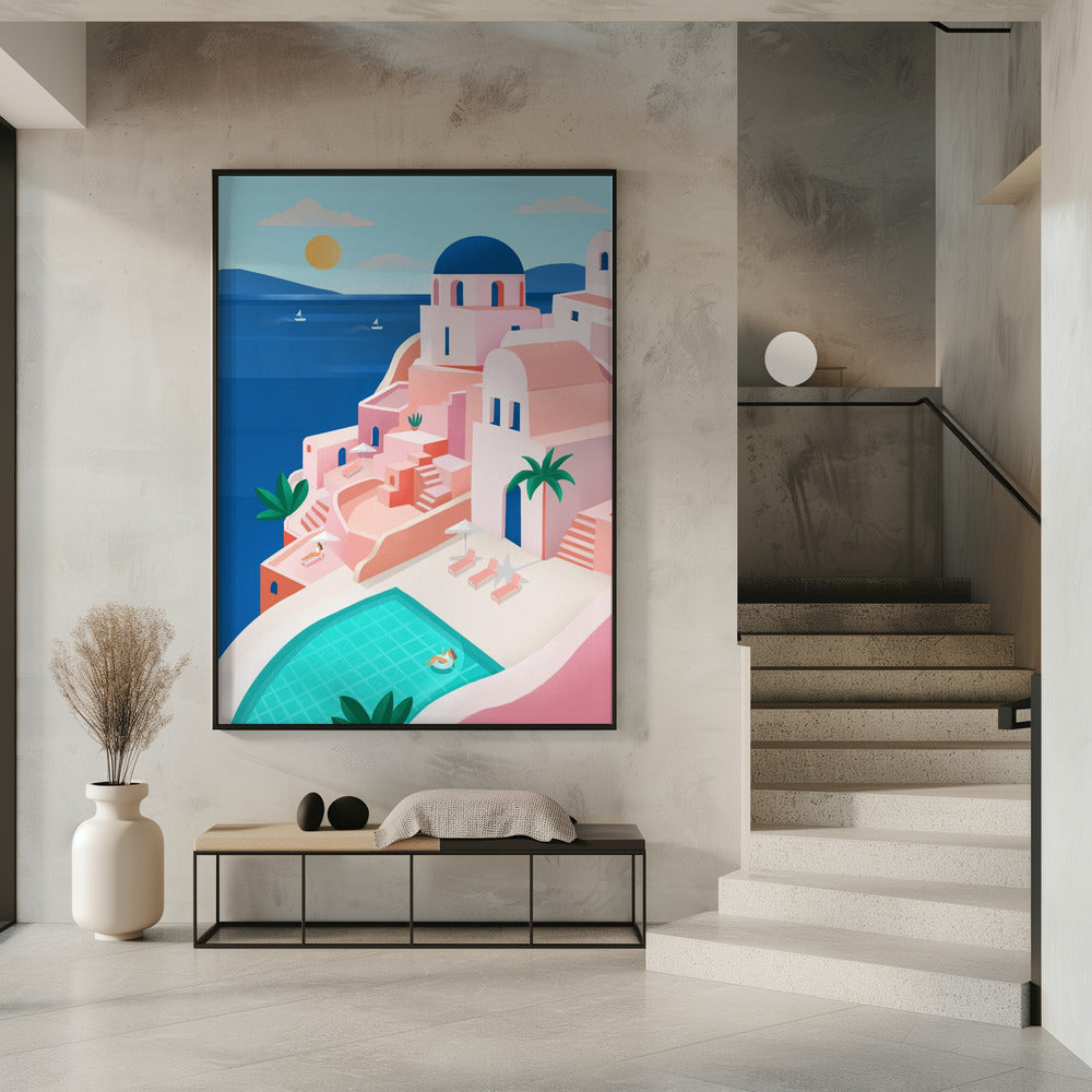 Ruhige mediterrane Küstenszene | Poster