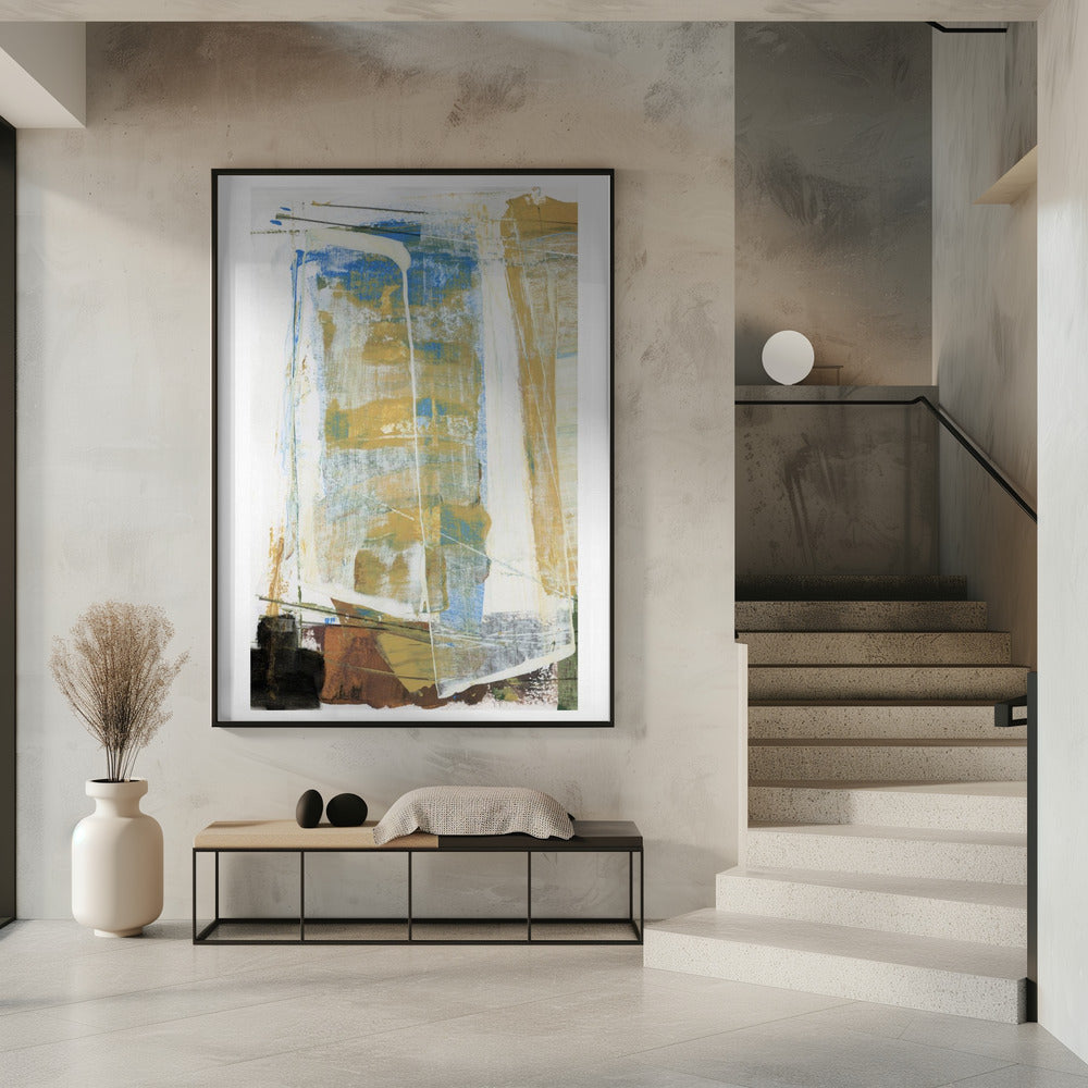 Erdtöne und leuchtendes Blau | Poster