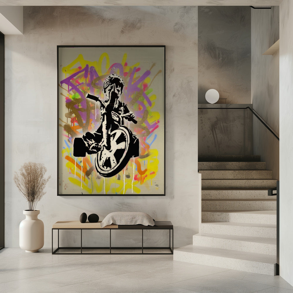 Kind auf einem Dreirad | Poster