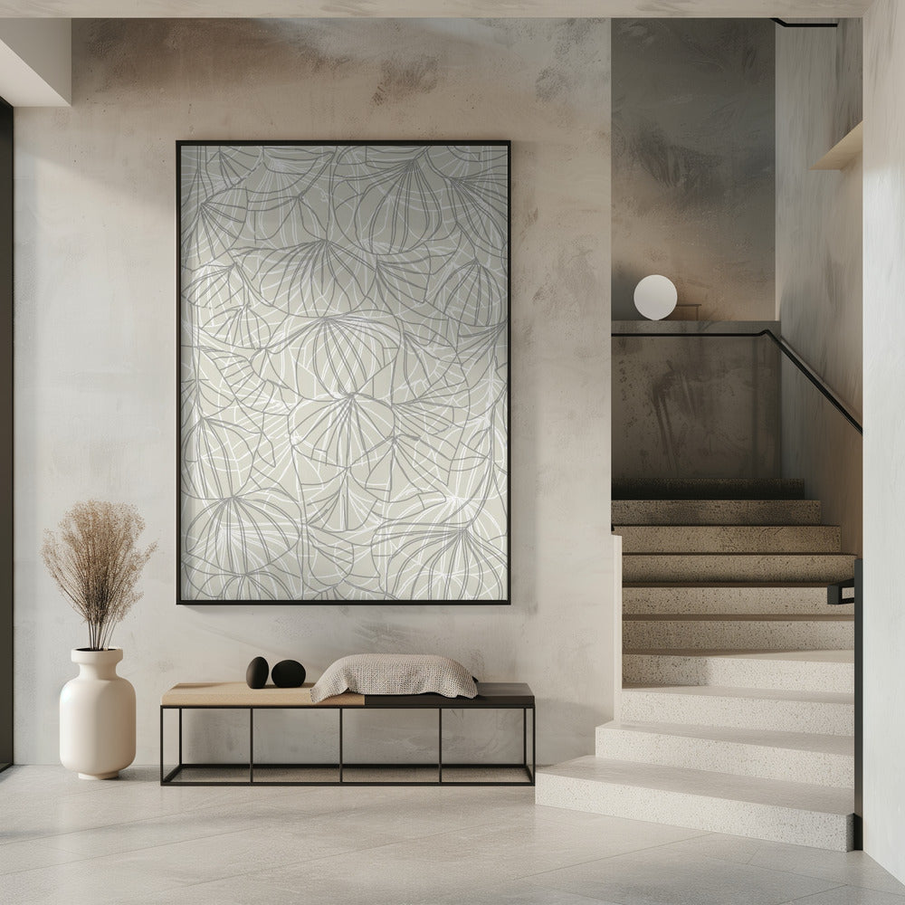 Abstrakte Blumenlinie | Poster
