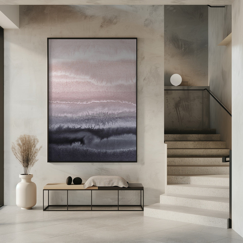 Innerhalb der Gezeiten Schwarzer Sandstrand | Poster