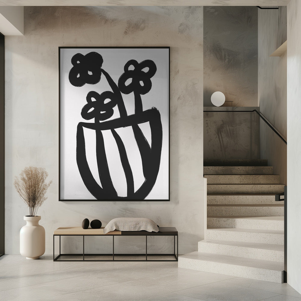 Bold Blossoms in Vase | Poster