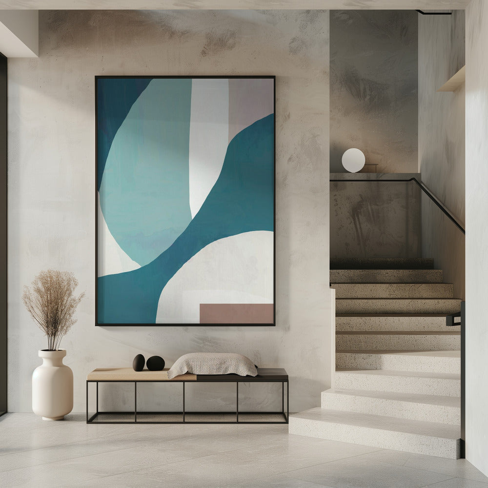 Fließende Wellenlandschaft | Poster