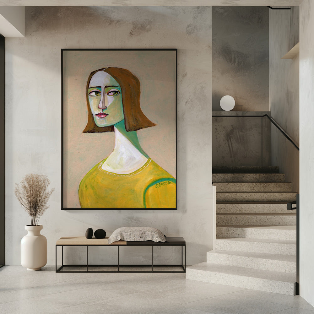 Brünette Dame mit dem Look | Poster