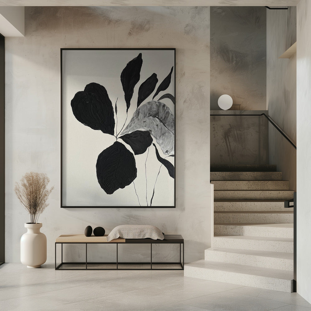 Monochrome Blätter | Poster