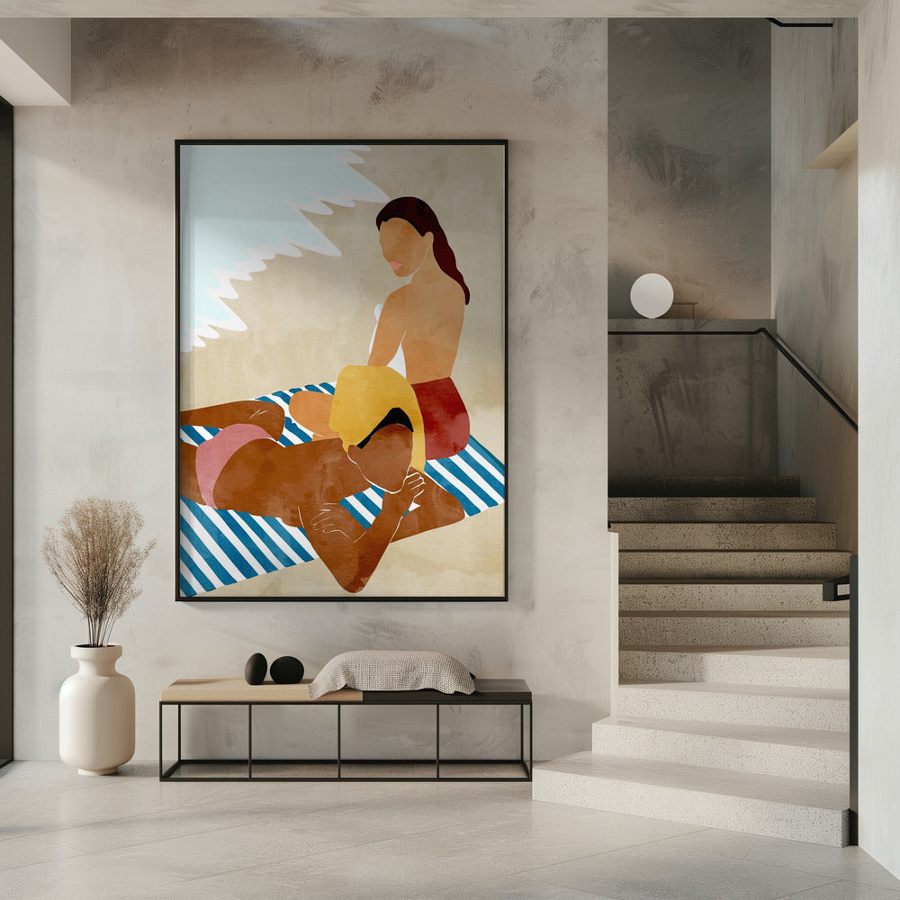 Minimalistische Strandszene | Poster
