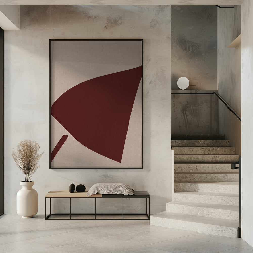 Rote geometrische Komposition | Poster