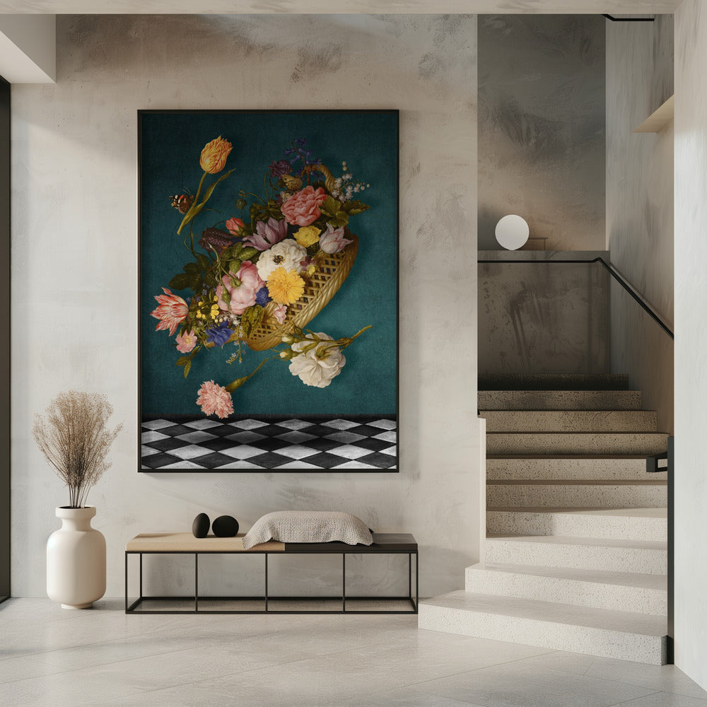 Floating Floral Basket | Poster