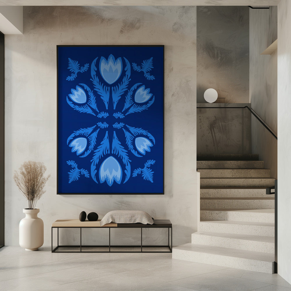 Grafische Blumen, leuchtende Tulpen | Poster