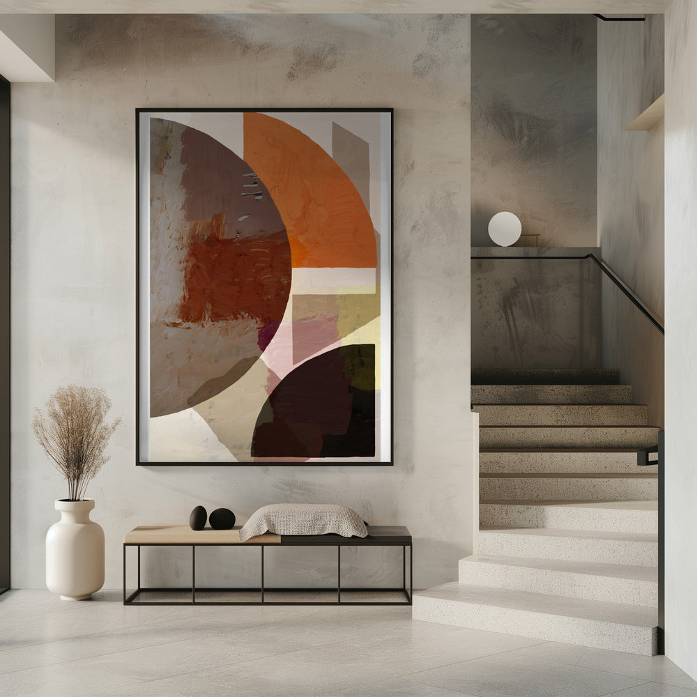 Kräftige geometrische Formen und erdige Töne | Poster