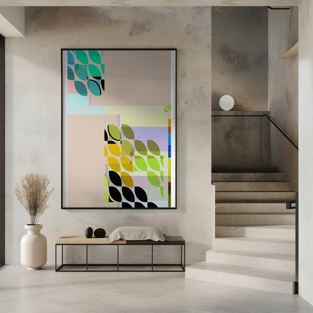 Bunte blattähnliche Formen | Poster