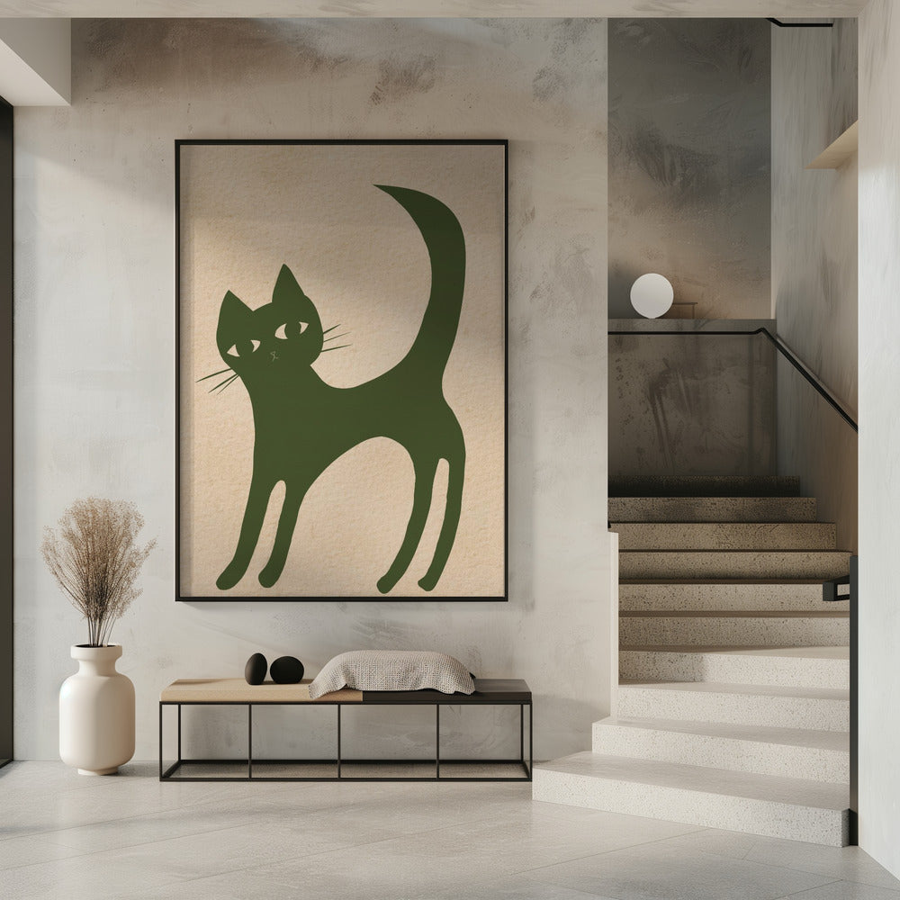 Grüne Katze | Poster