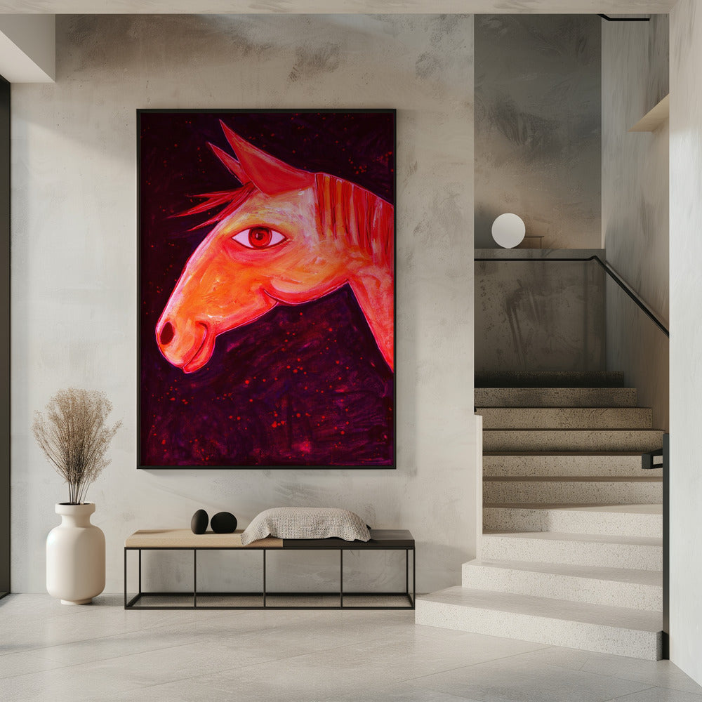 Träume von Pferden Rot | Poster