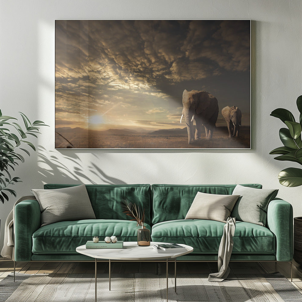 Spaziergang in der Savanne | Leinwand