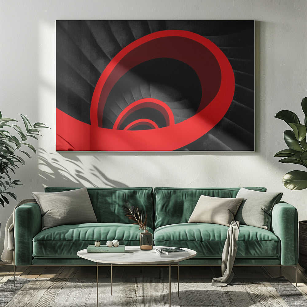 Eine rote Spirale | Leinwand