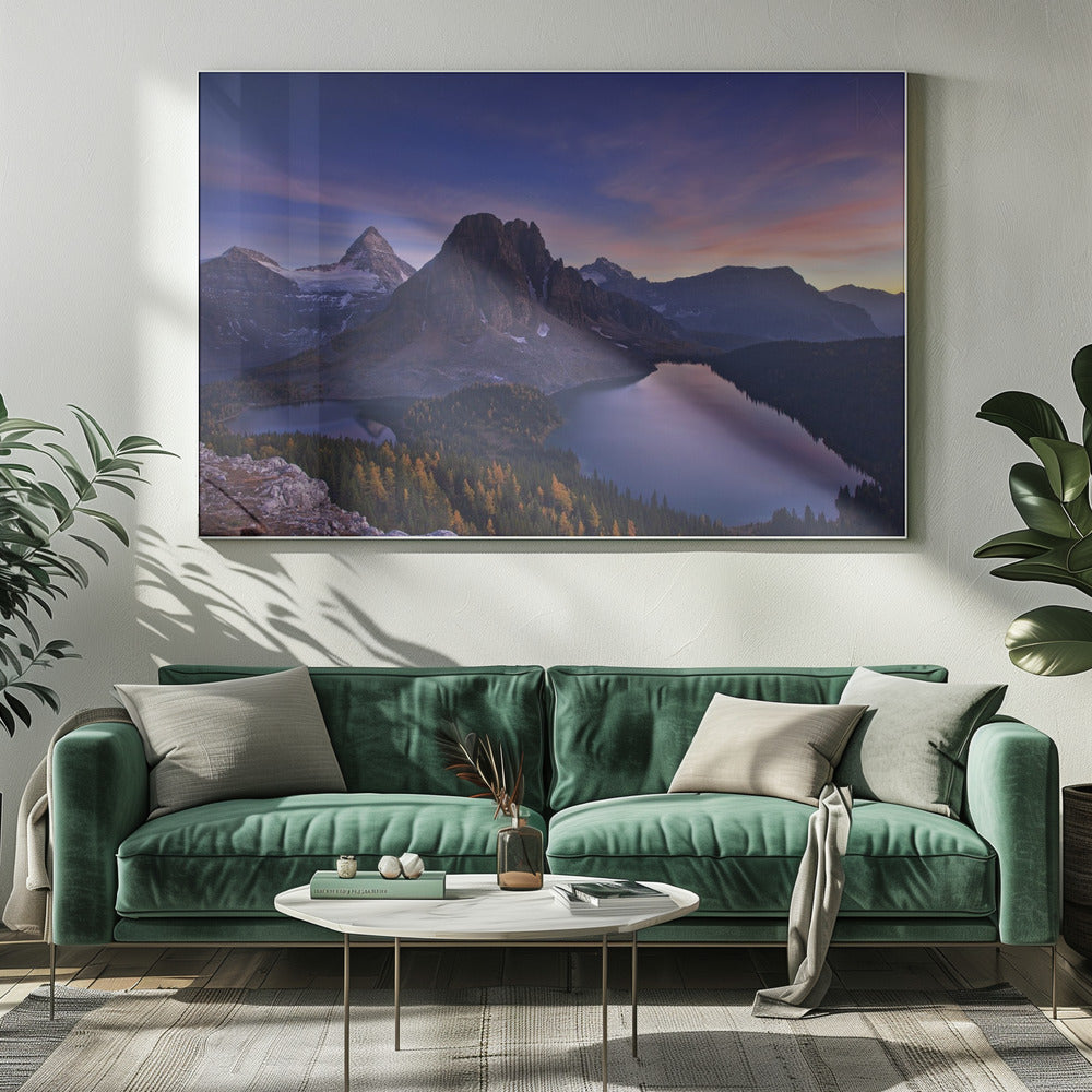 Dämmerung am Mount Assiniboine | Leinwand