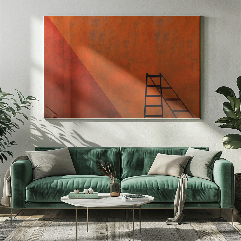 Eine Leiter und ihr Schatten | Leinwand