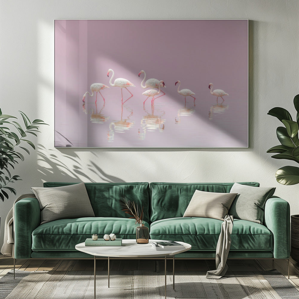 Flamingos | Leinwand