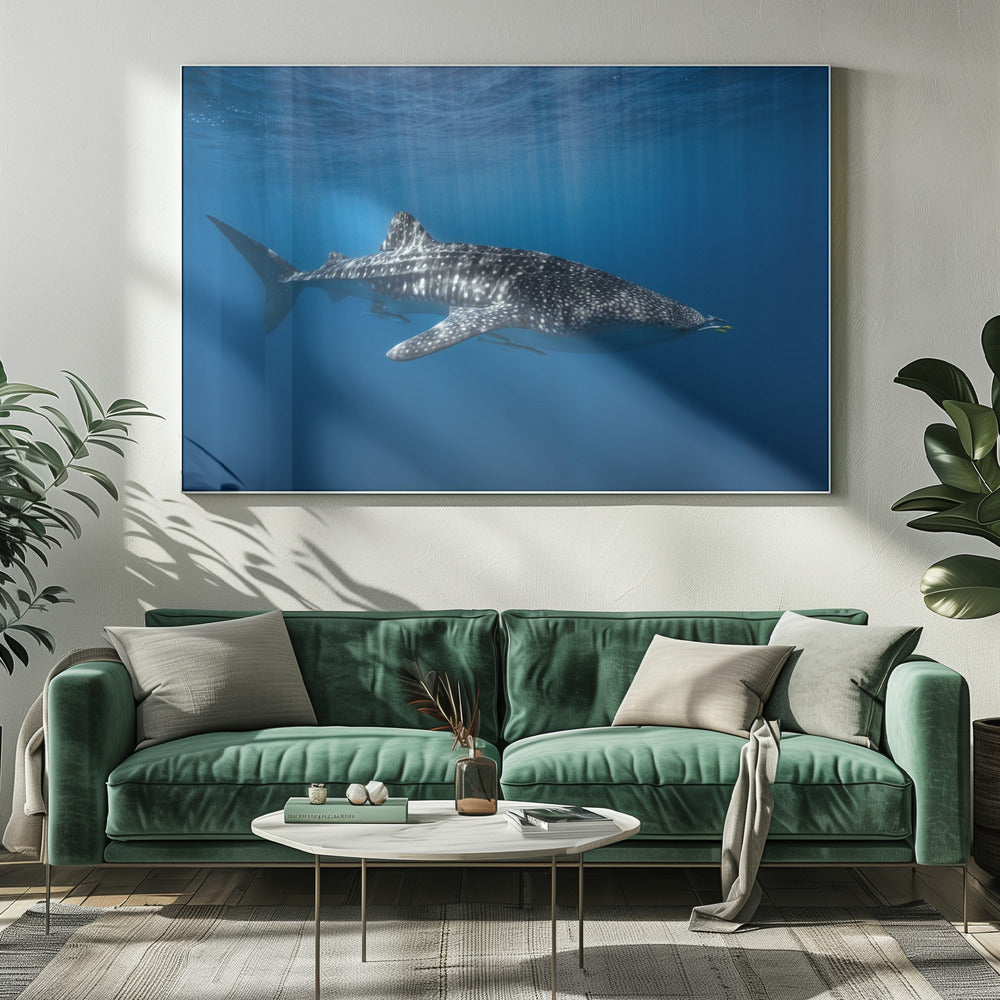 Walhai im Blauen | Leinwand