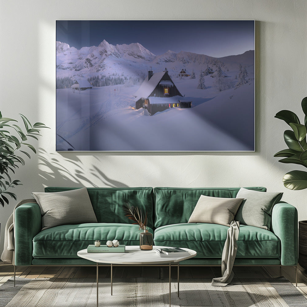 Winterhütte | Leinwand