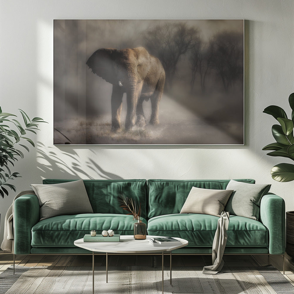 „… Elefant trinkt Wasser …“ | Leinwand