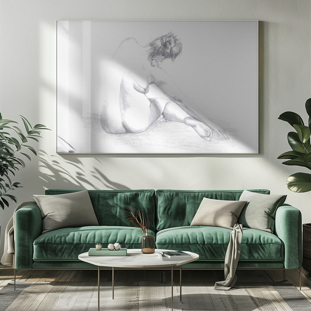 Skizze einer Frau | Leinwand