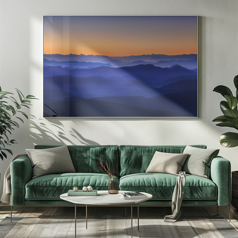 Nebelige Berge | Leinwand