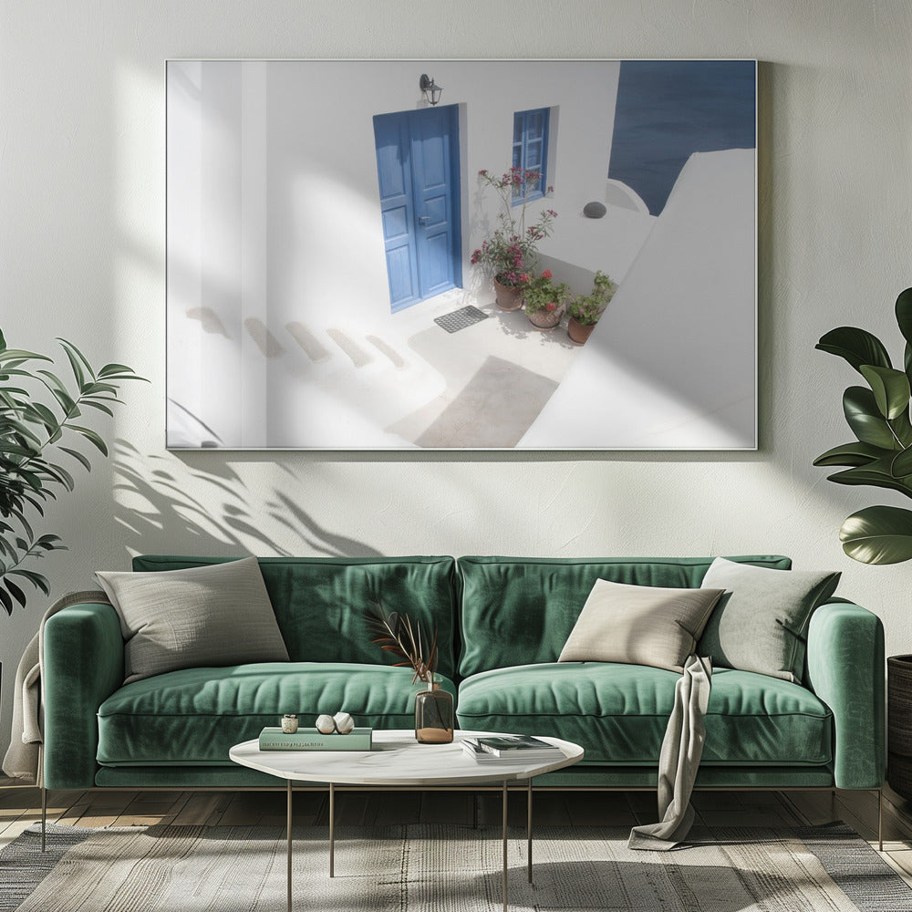 Schritte hinunter zu Blau | Leinwand