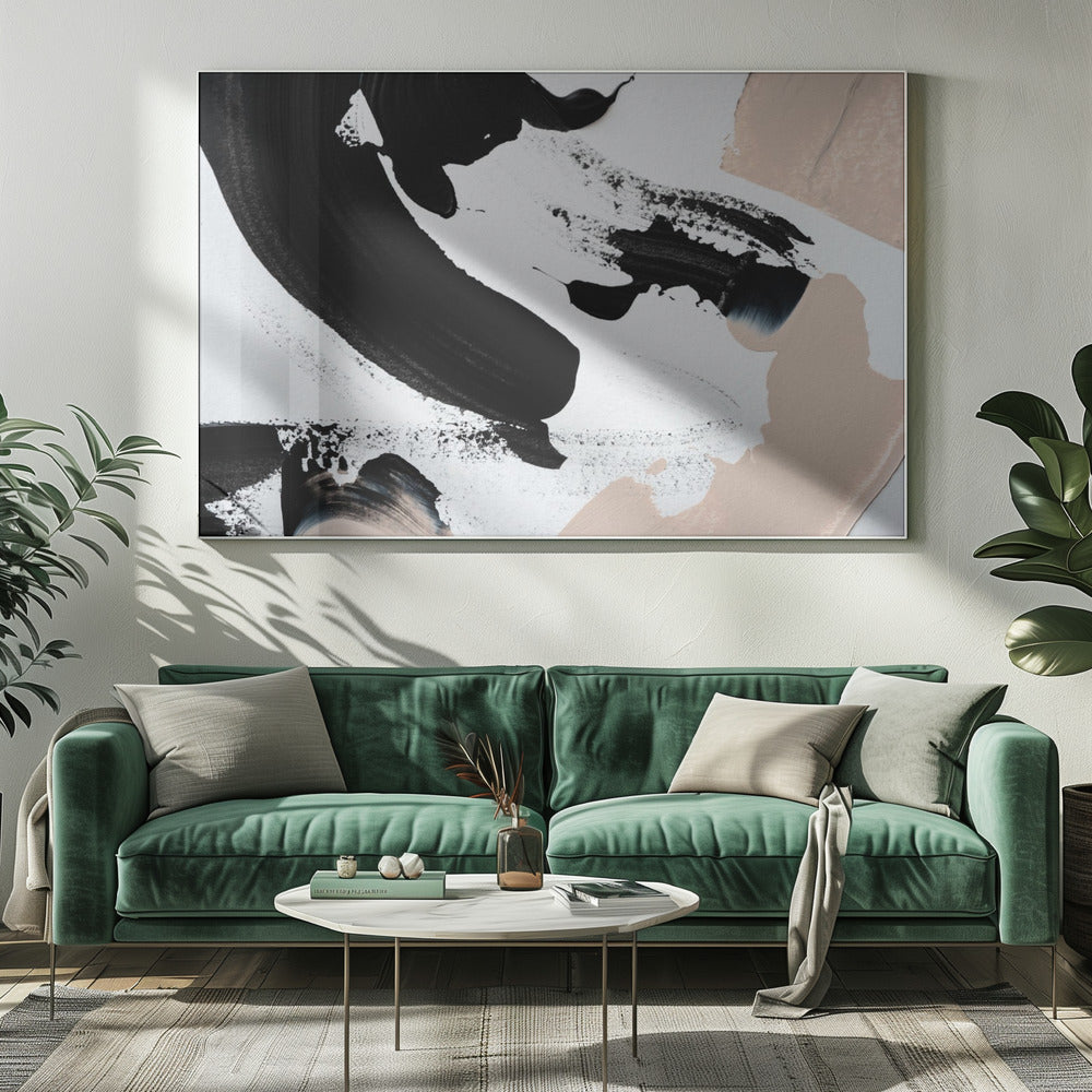 Schwarz und Nude | Leinwand