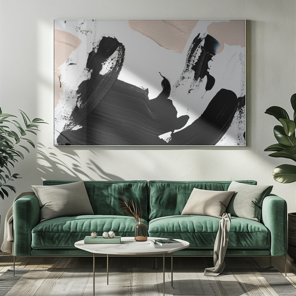 Schwarz und Nude | Leinwand