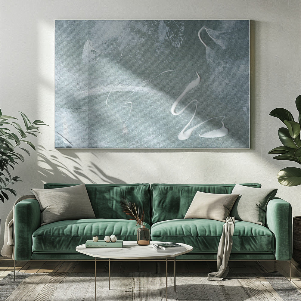 Green and White Acrylic | Canvas