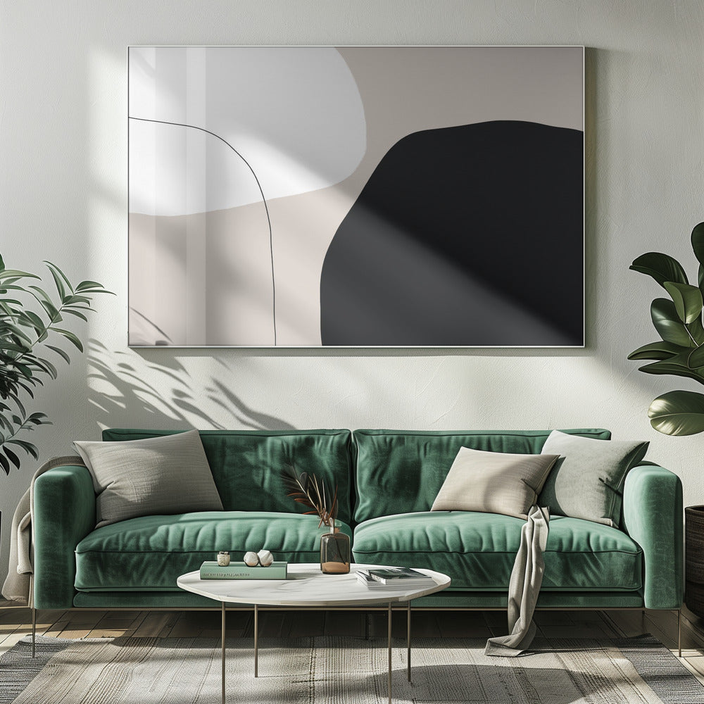 Schwarz-Weiß-Formen | Leinwand