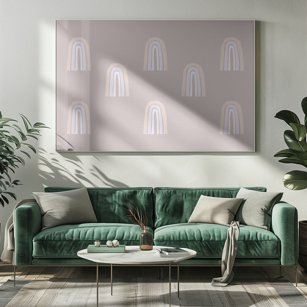 Pastell Bögen Muster | Leinwand