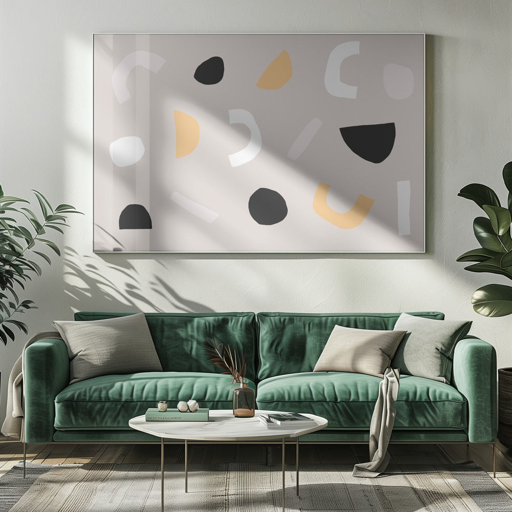 Geometrische Formen in neutralen Tönen | Leinwand