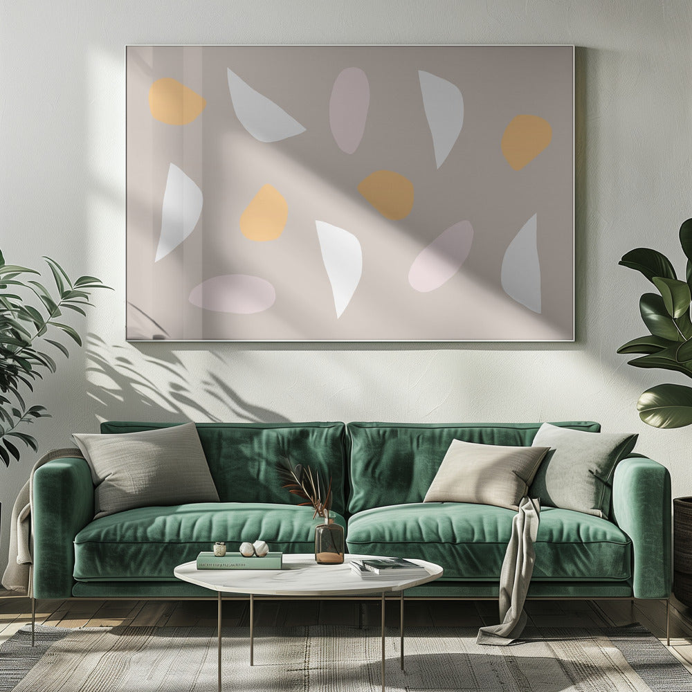 Minimalistische Pastellformen | Leinwand