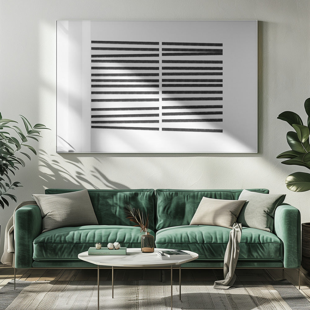 Parallele schwarze Linien | Leinwand