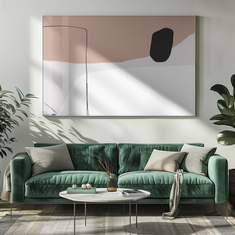 Minimalistische kräftige schwarze Formen | Leinwand