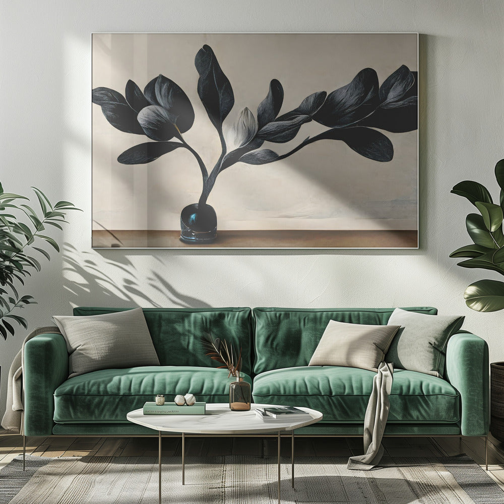 Schwarze Magnolie | Leinwand