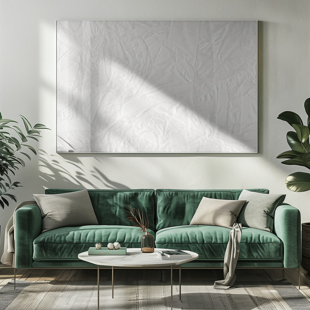 Weiße Leinwand, die zerknittertes Papier ähnelt | Leinwand