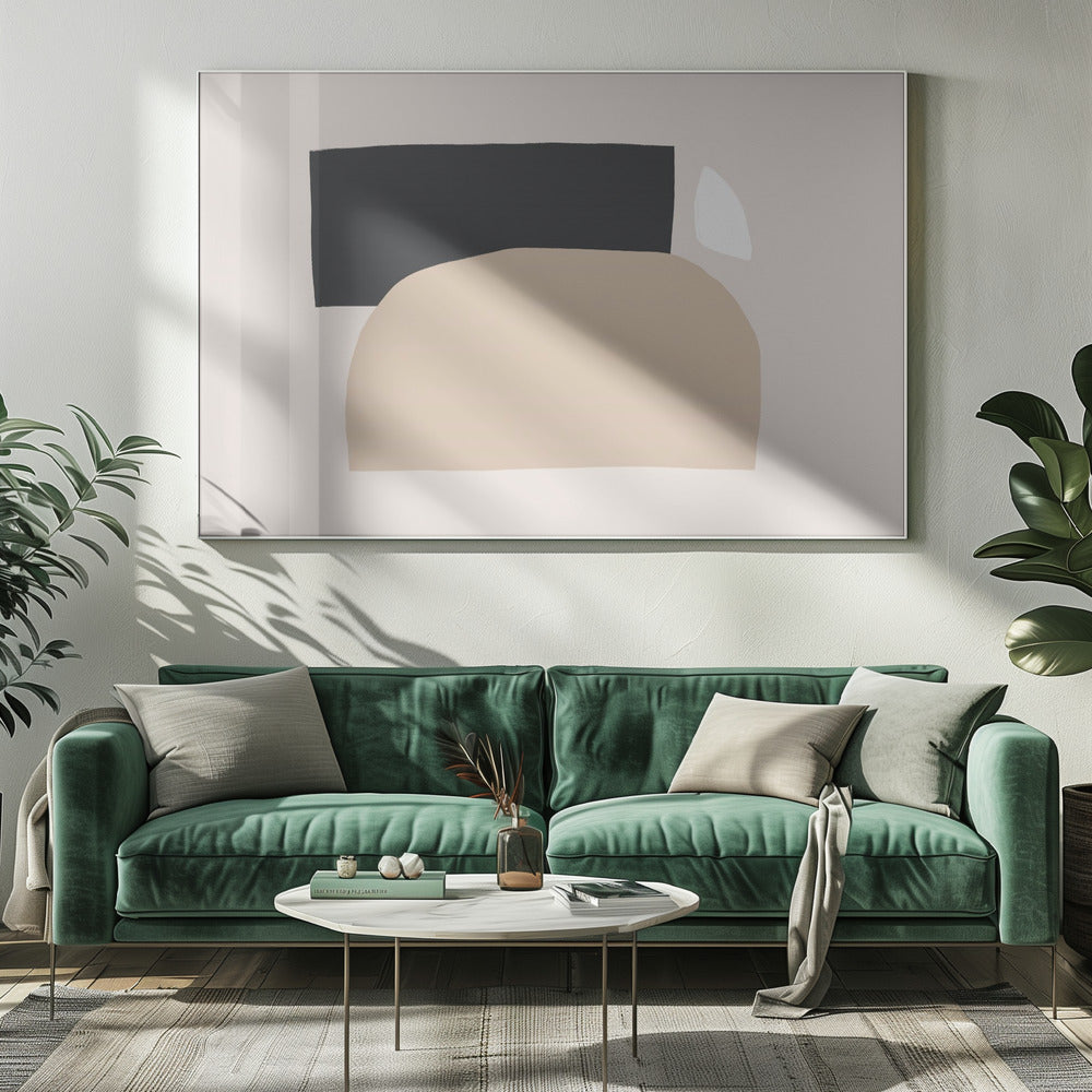 Geometrische Formen in neutralen Tönen | Leinwand